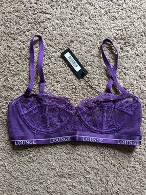 LOUNGE Blossom Balcony Bra in purple
